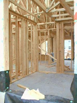Looking through the interior of a unit to the front entrance. 1/20/99