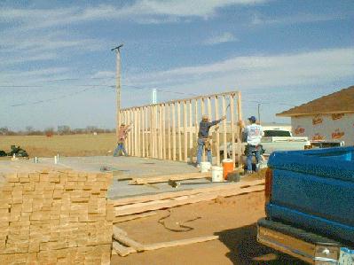 Framing has now begun for a nearby unit. 1/26/99